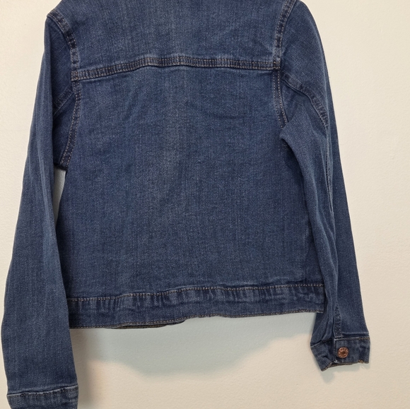 BCBG Girls Blue Denim Button Front Distressed Jacket Size 6 X - Picture 5 of 15